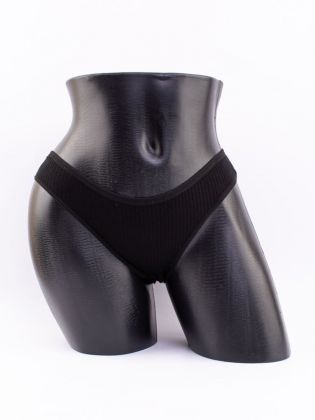 Слипы в рубчик с черной полоской - фото 1