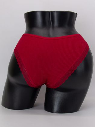 Слипы в рубчик с кружевом - фото 3