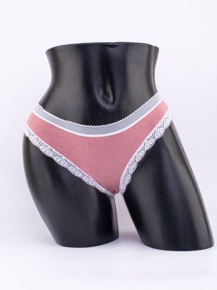 Слипы с кружевной окантовкой и эластичным поясом - фото 1