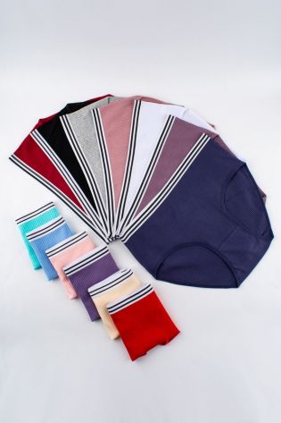 Слипы в рубчик с двумя черными полосками - фото 2