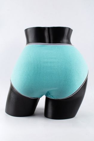 Слипы в рубчик с белым поясом и черной полоской  - фото 3