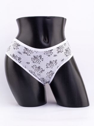 Слипы в горошек с цветочным принтом - фото 1