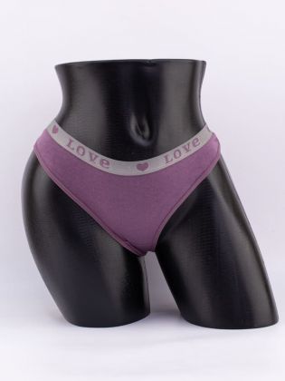Стринги с эластичным поясом с надписью "love" - фото 1