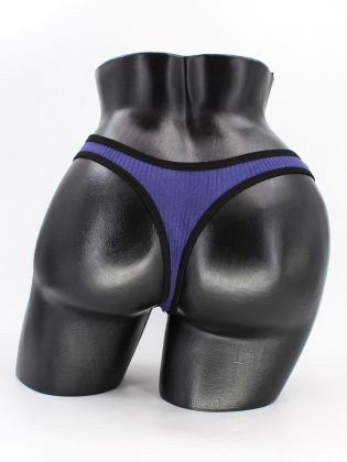 Стринги в рубчик с черной полоской - фото 3