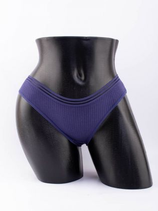 Слипы в рубчик с прозрачным поясом  - фото 1