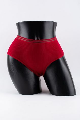 Слипы в рубчик с прозрачным поясом - фото 1