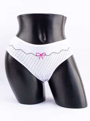 Слипы в горошек с принтом "бантик" - фото 1