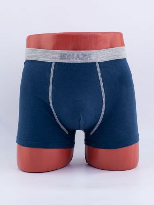 Однотонные мужские боксеры с логотипом "Donara" - фото 1