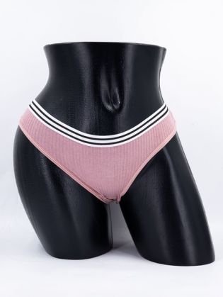 Слипы в рубчик с двумя черными полосками - фото 1