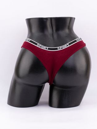 Стринги с черным поясом с надписью "sport" - фото 3