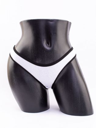 Слипы в рубчик с черной полоской - фото 1