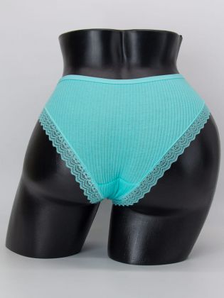 Слипы в рубчик с кружевом - фото 3