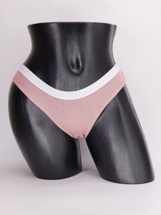 Слипы в рубчик с белым поясом - фото 1