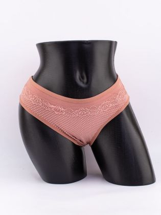 Слипы в горошек с кружевом - фото 1