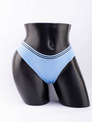 Слипы в рубчик с прозрачным поясом  - фото 1