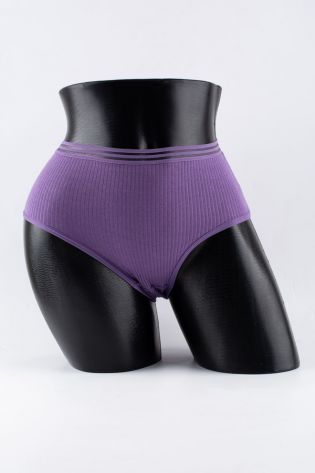 Слипы в рубчик с прозрачным поясом - фото 1