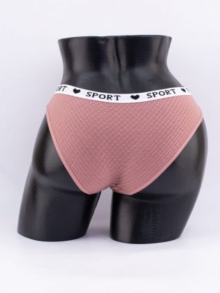 Слипы вафельные с белым поясом с надписью "sport" - фото 3